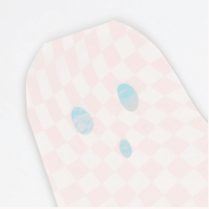 Meri Meri Pink Checker Ghost Napkins (x 16) - partyalacarte.co.in