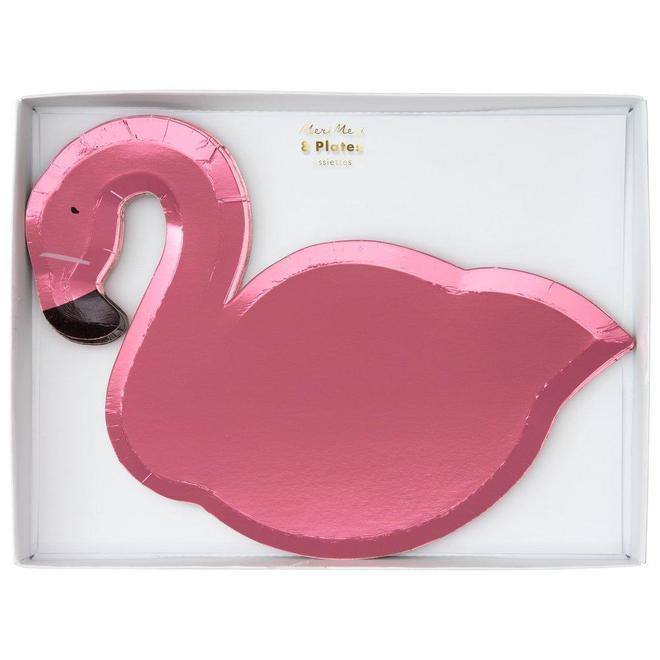Meri Meri Pink Flamingo Plates (set of 8) - partyalacarte.co.in
