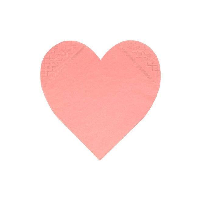 Meri Meri Pink Tone Large Heart Napkins (set of 20) - partyalacarte.co.in