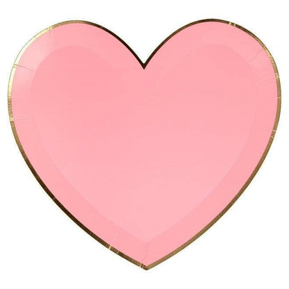 Meri Meri Pink Tone Large Heart Plates (set of 8) - partyalacarte.co.in