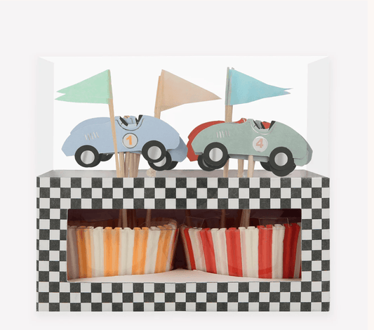 Meri Meri Race Cars Cupcake Kit (x 24 toppers) - partyalacarte.co.in