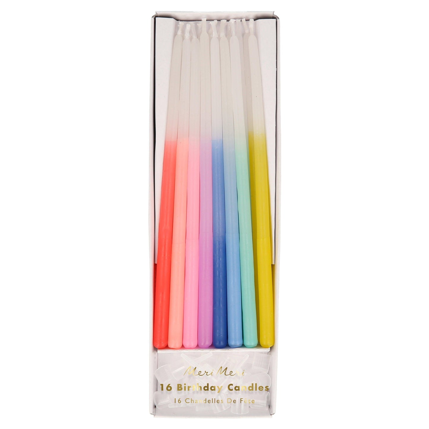 Meri Meri Rainbow Dipped Tapered Candles (x 16) - partyalacarte.co.in