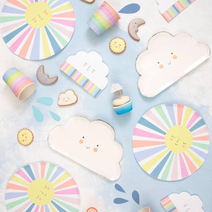 Meri Meri Rainbow Sun Cloud Napkins (set of 20) - partyalacarte.co.in