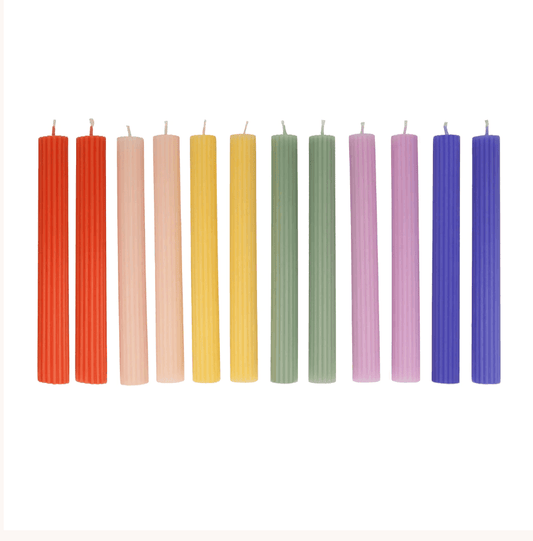 Meri Meri Rainbow Table Candles (x 12) - partyalacarte.co.in