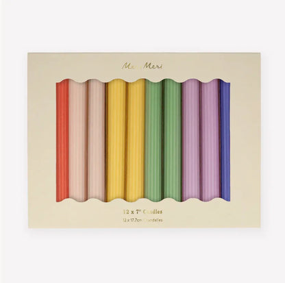 Meri Meri Rainbow Table Candles (x 12) - partyalacarte.co.in