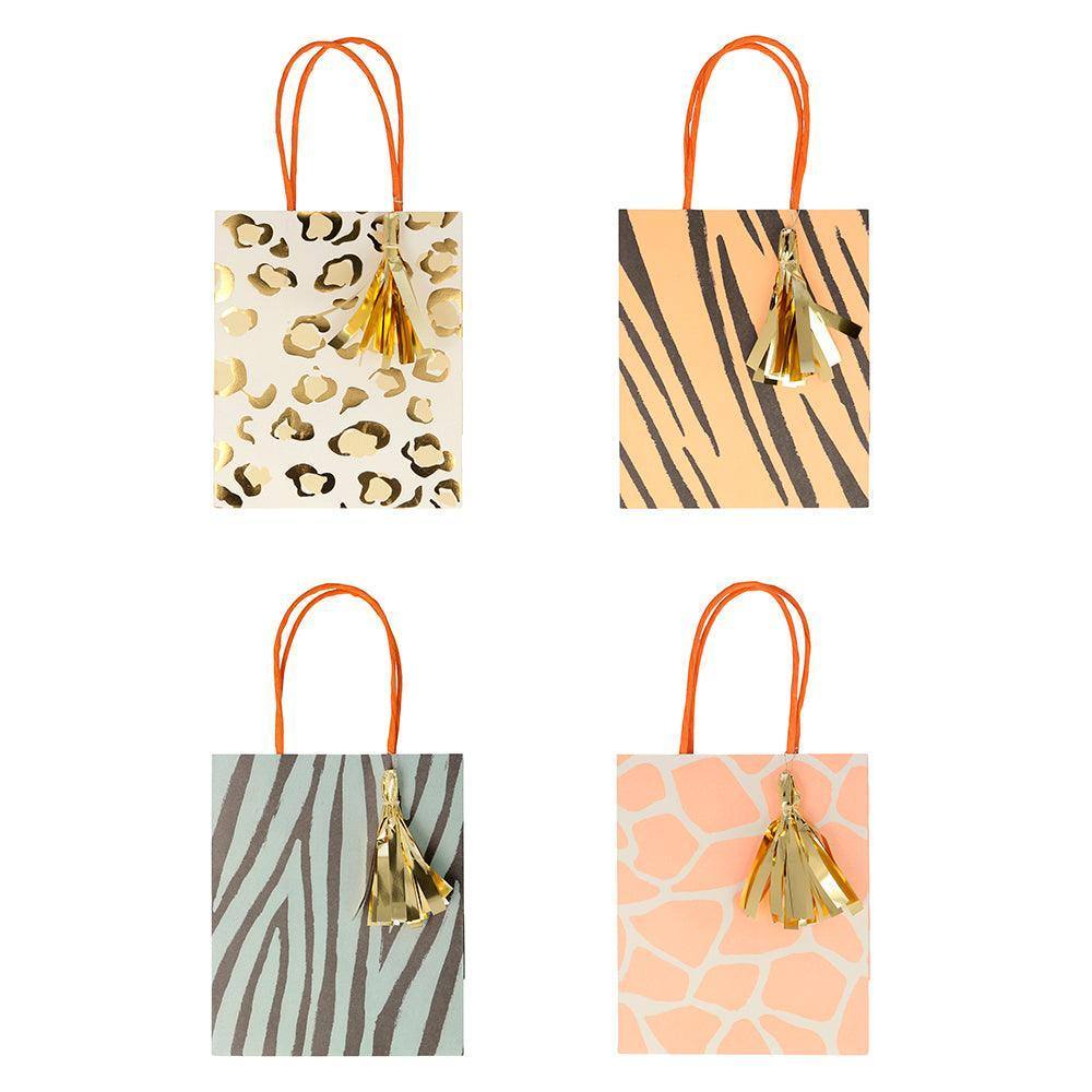 Meri Meri Safari Animal Print Party Bags (set of 8) - partyalacarte.co.in