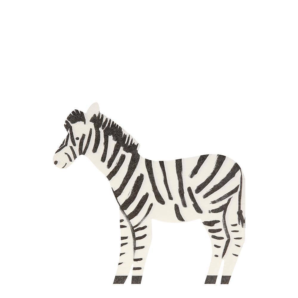 Meri Meri Safari Zebra Napkins ( Set of 20) - partyalacarte.co.in