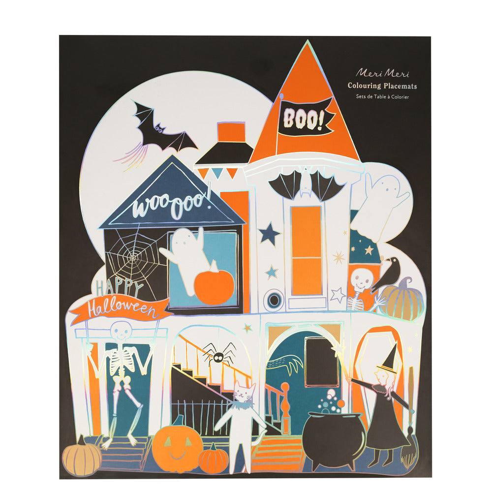 Meri Meri Shaped Halloween Colouring Placemats (x 8) - partyalacarte.co.in