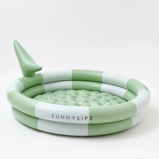 sunnylife Shark Tribe Inflatable Backyard Pool - partyalacarte.co.in