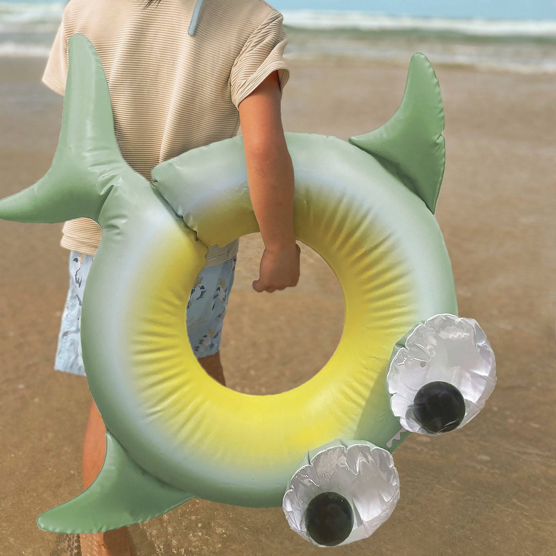 sunnylife Shark Tribe Kiddy Pool Ring - partyalacarte.co.in
