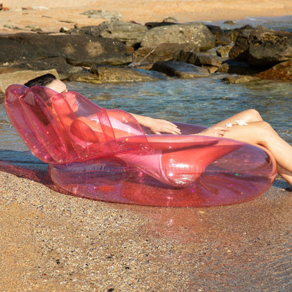 sunnylife Shell Bubblegum Luxe Pool Ring - partyalacarte.co.in