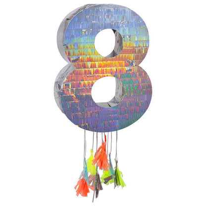 Meri Meri Silver Number Party Piñatas - partyalacarte.co.in