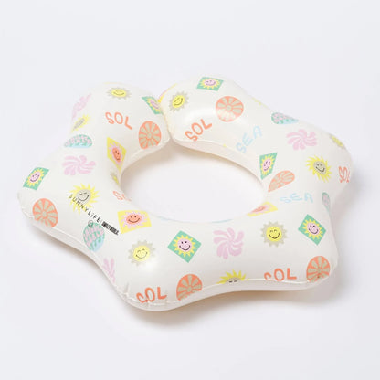 sunnylife SMILEY World Kiddy Float Ring - partyalacarte.co.in