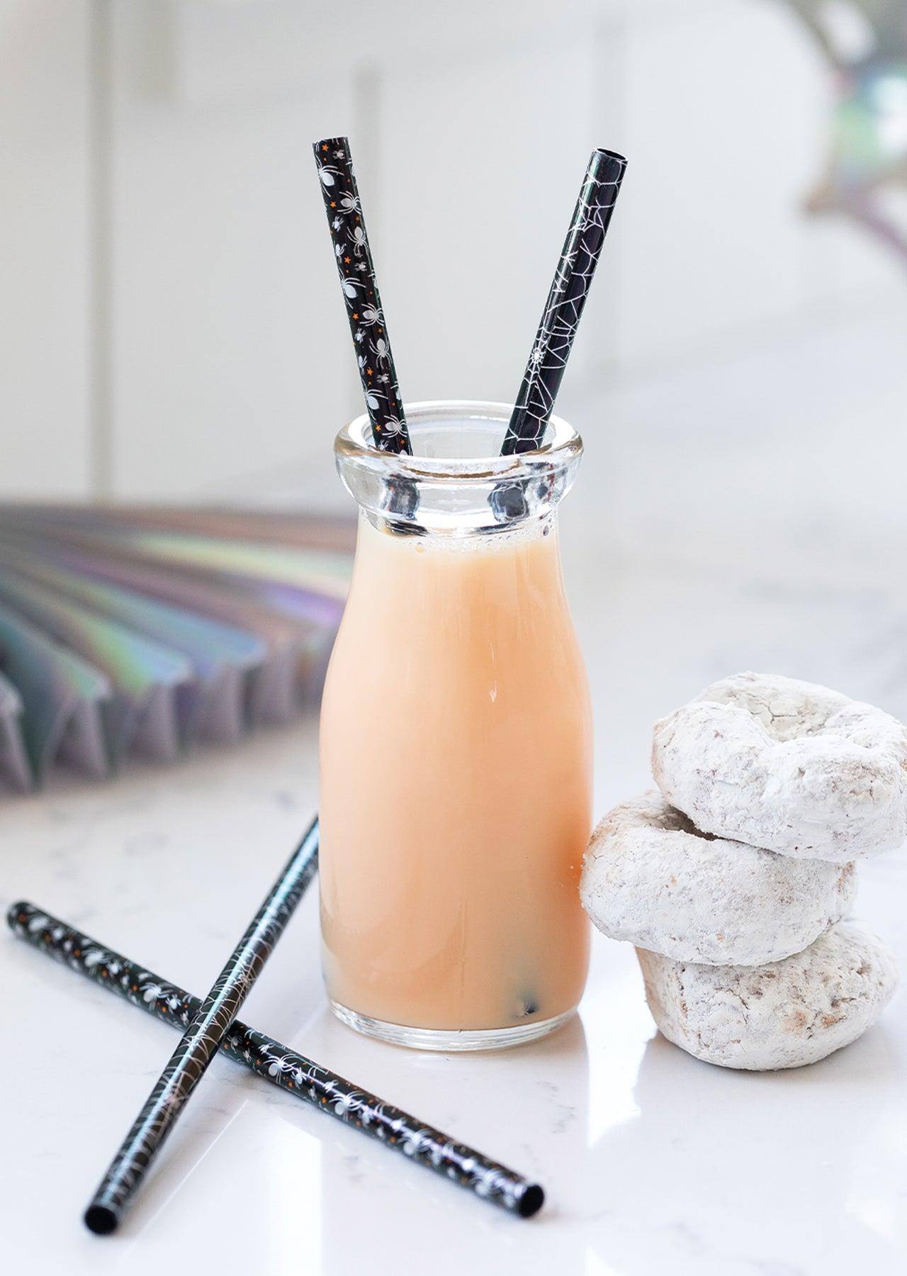 My Minds Eye Spiders and Webs Reusable Straws (x12) - partyalacarte.co.in