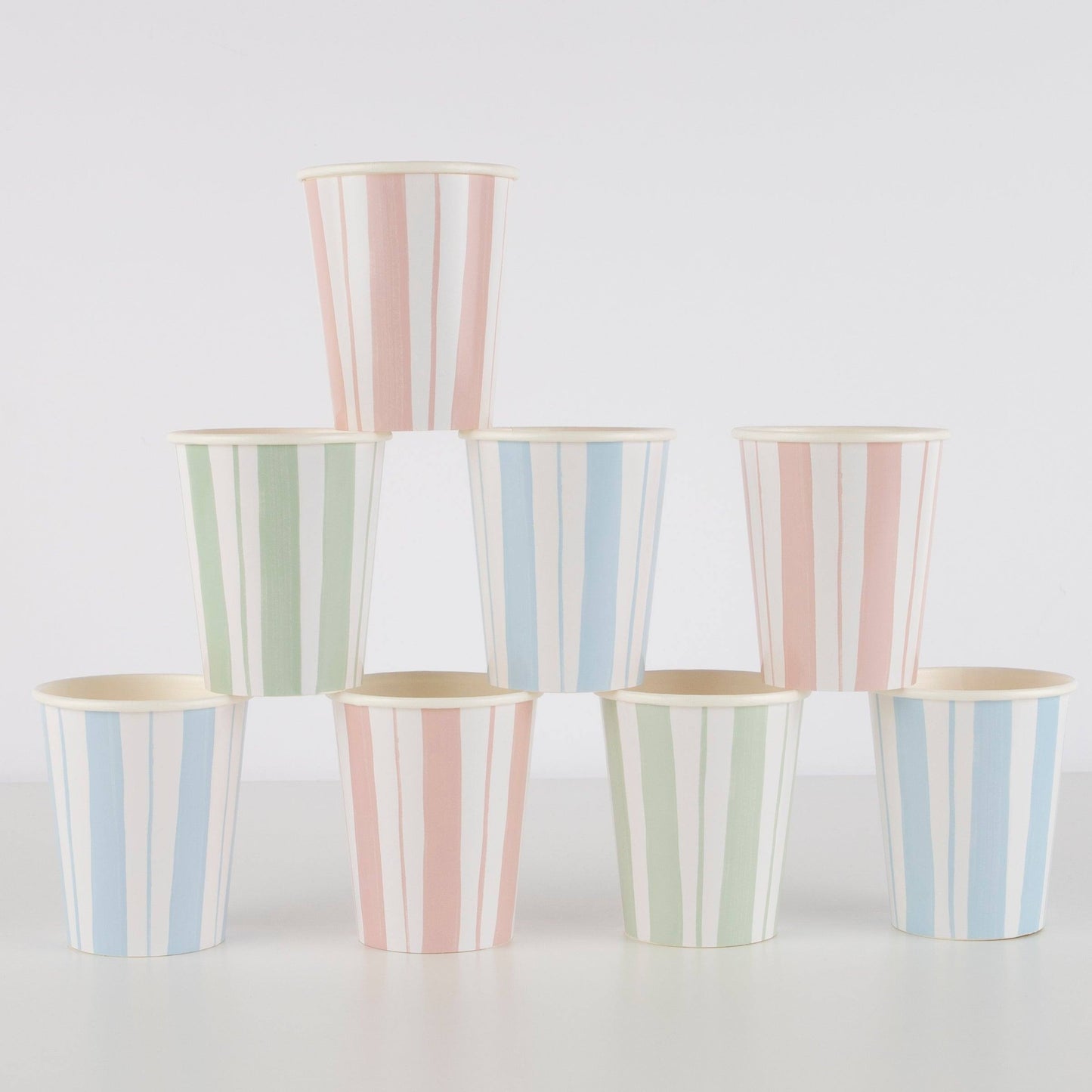 Meri Meri Ticking Stripe Cups (x 8) - partyalacarte.co.in