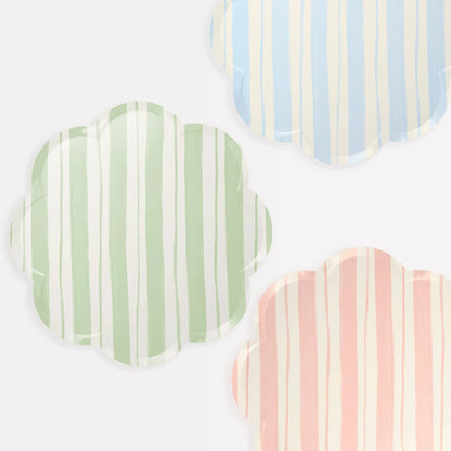 Meri Meri Ticking Stripe Dinner Plates (x 8) - partyalacarte.co.in