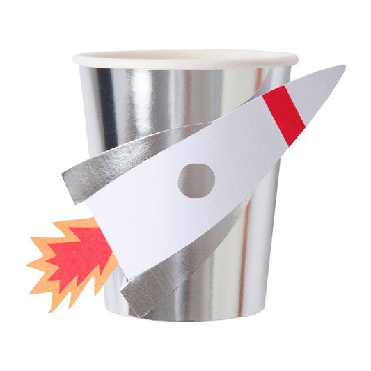 Meri Meri To The Moon Rocket Cups(Pack of 8) - partyalacarte.co.in