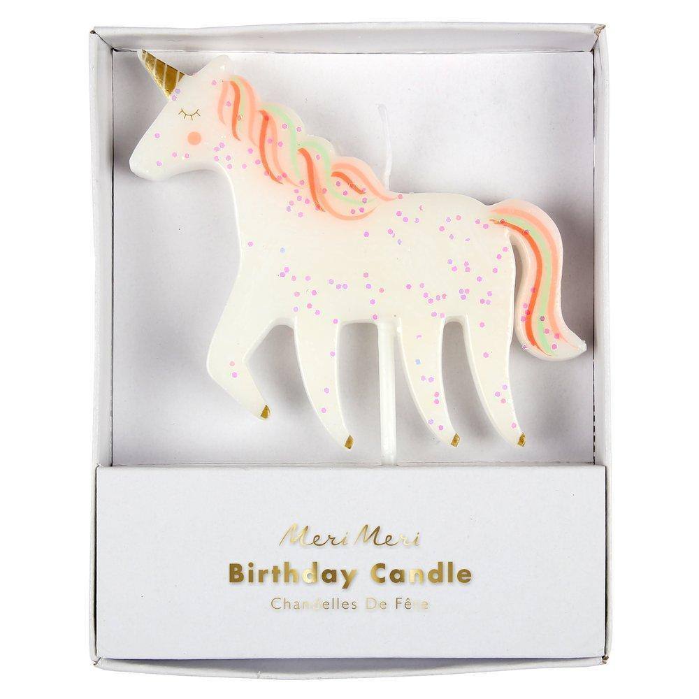 Meri Meri Unicorn Glitter Candle - partyalacarte.co.in