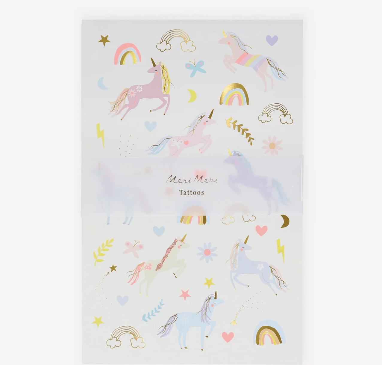 Meri Meri Unicorn Tattoo Sheets (x 2 sheets) - partyalacarte.co.in