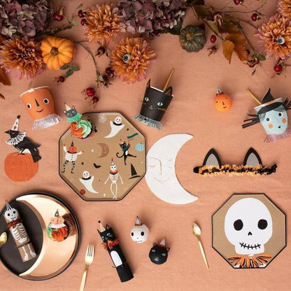 Meri Meri Vintage Halloween Copper Moon Plates (set of 8) - partyalacarte.co.in