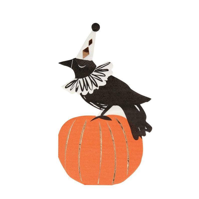 Meri Meri Vintage Halloween Crow Napkins (set of 16) - partyalacarte.co.in