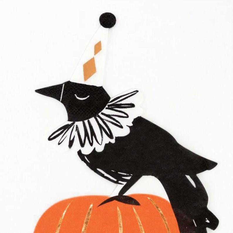 Meri Meri Vintage Halloween Crow Napkins (set of 16) - partyalacarte.co.in