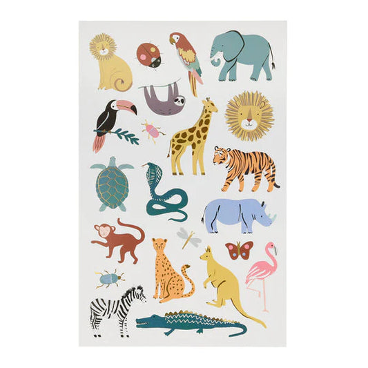 Meri Meri Wild Animals Tattoo Sheets (x 2 sheets) - partyalacarte.co.in