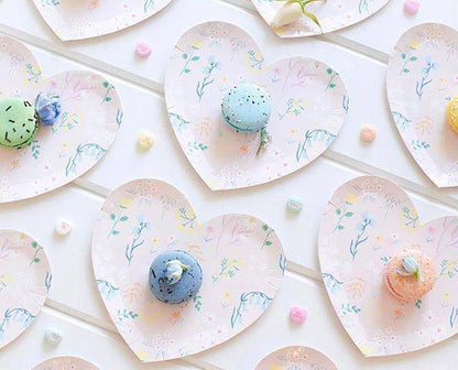 Meri Meri Wildflower Heart Large Plates - partyalacarte.co.in