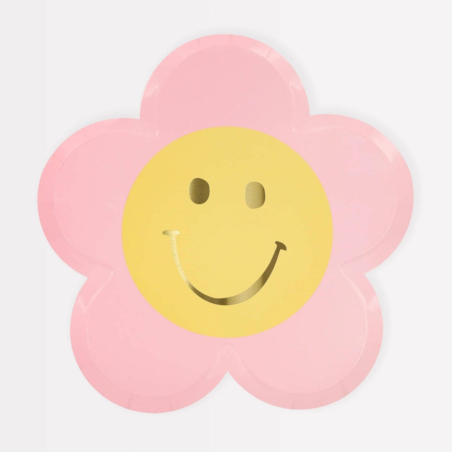 Happy Face Flower Plates (x 8)