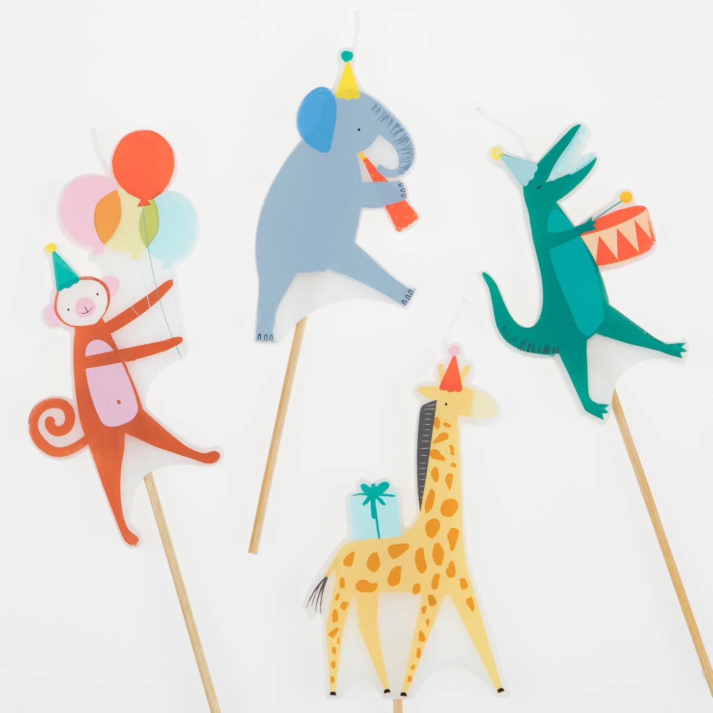 Animal Parade Candles (x 4)