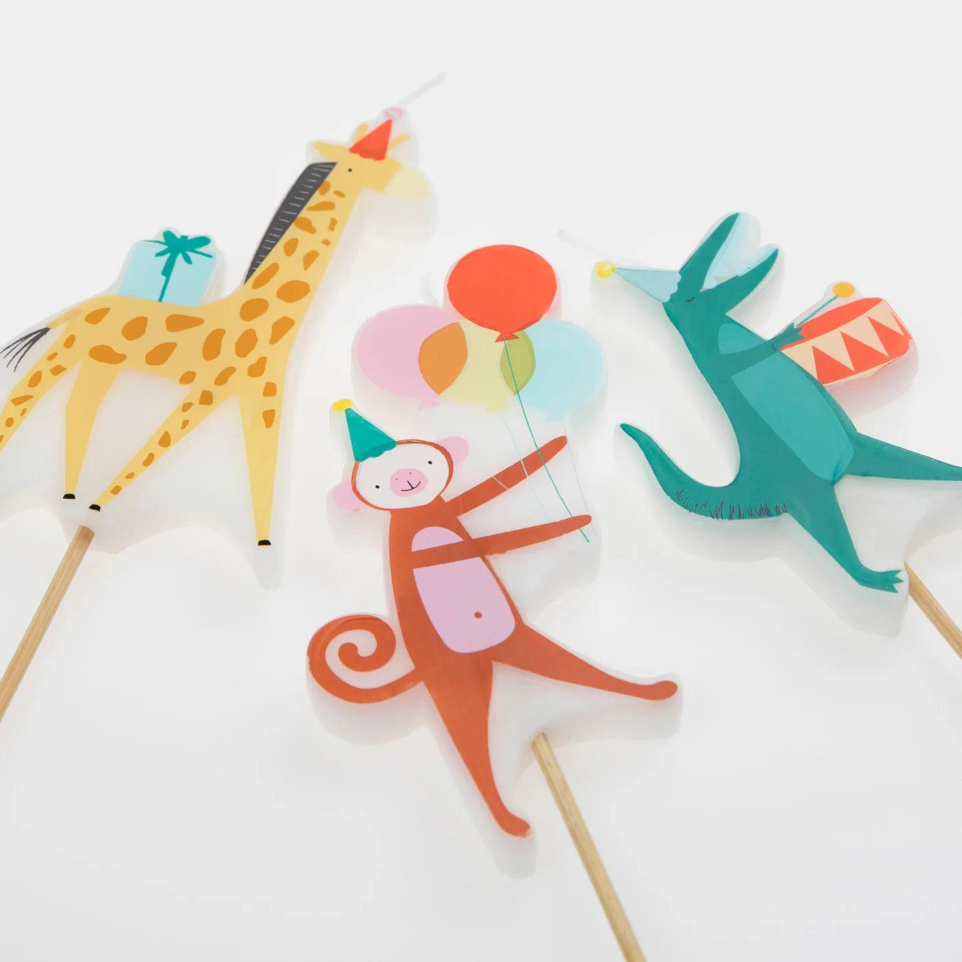 Animal Parade Candles (x 4)