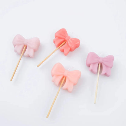 Pink Bow Candles | Pack of 4
