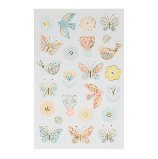 Meri Meri Birds & Butterflies Tattoo Sheets (x 2) - partyalacarte.co.in
