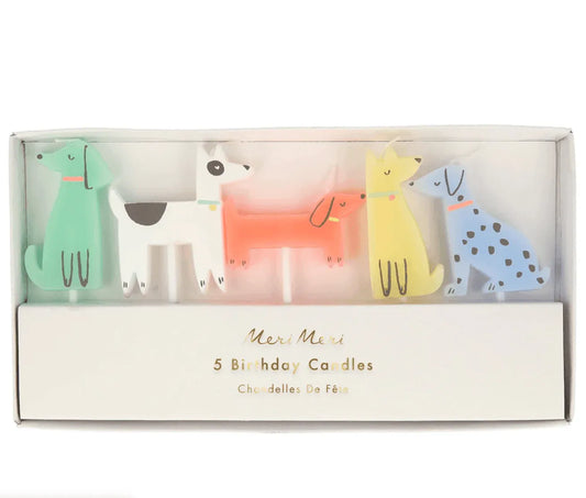 Meri Meri Dog Candles (x 5) - partyalacarte.co.in