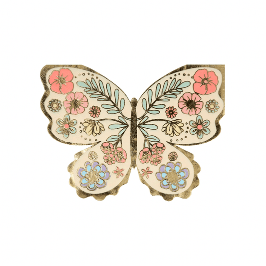 Meri Meri Floral Butterfly Napkins (x 16) - partyalacarte.co.in