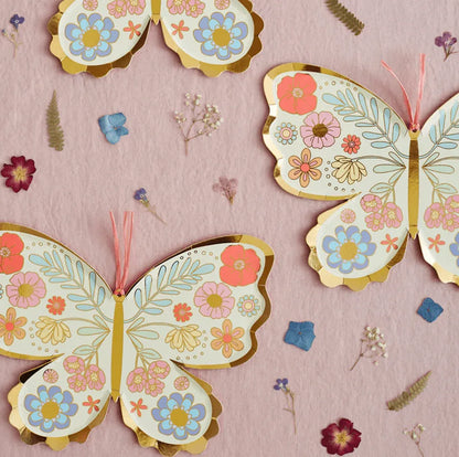 Meri Meri Floral Butterfly Plate (x8) - partyalacarte.co.in