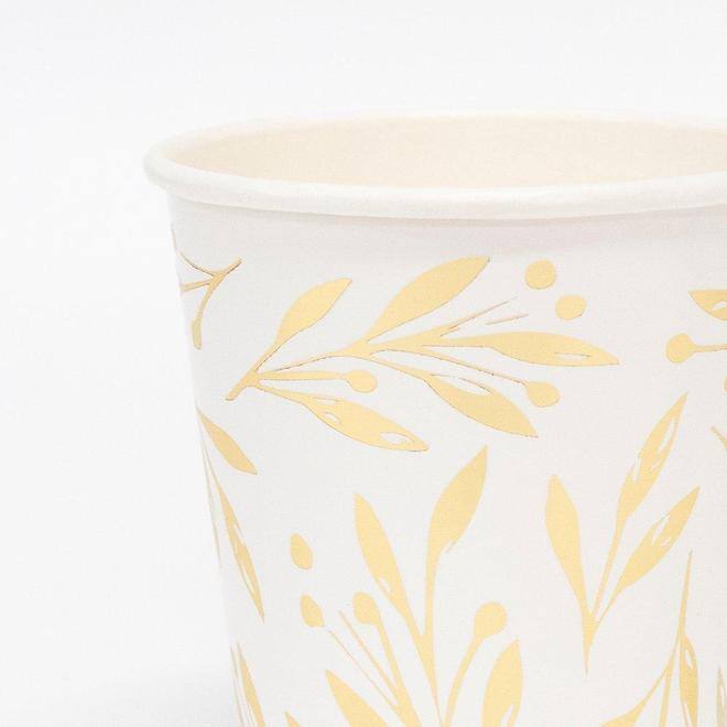 Meri Meri Gold Leaf Cups (set of 8) - partyalacarte.co.in 