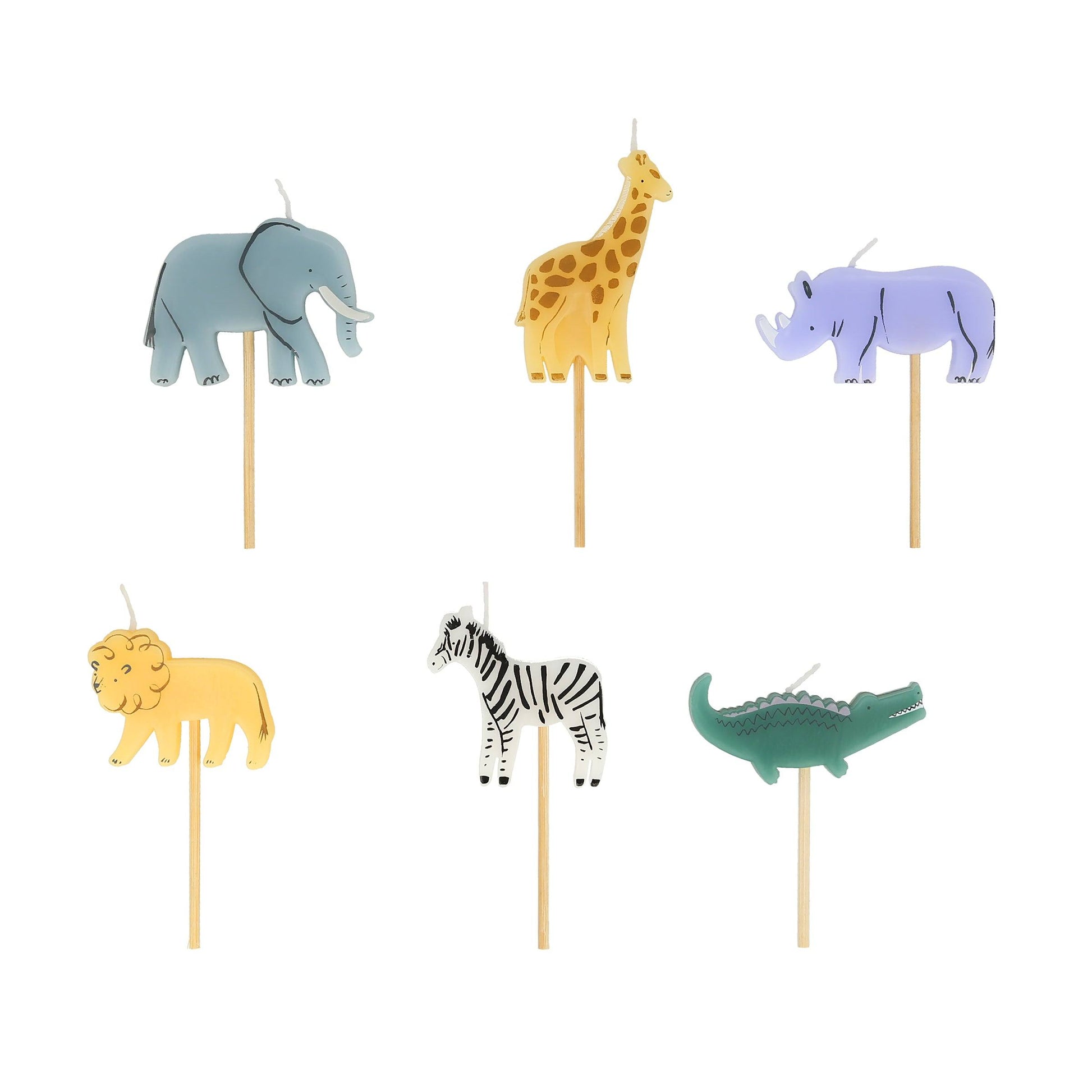Meri Meri Jungle Animal Candles(x6) - partyalacarte.co.in