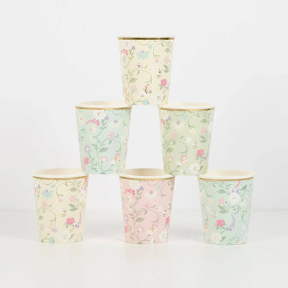 Meri Meri Ladurée Paris Floral Cups (x8) - partyalacarte.co.in