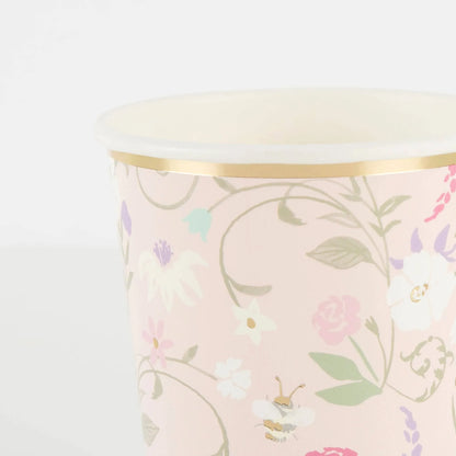 Meri Meri Ladurée Paris Floral Cups (x8) - partyalacarte.co.in