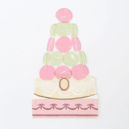 Meri Meri Ladurée Paris Macaron Pyramid Napkins (x16) - partyalacarte.co.in