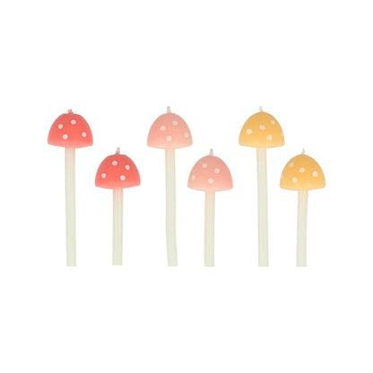 Meri Meri Mushroom Birthday Candles(x6) - partyalacarte.co.in