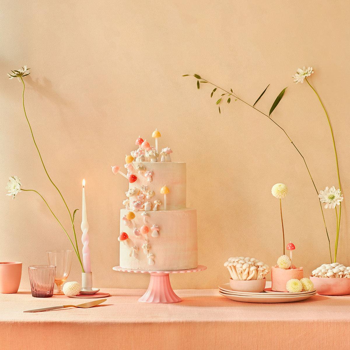Meri Meri Mushroom Birthday Candles(x6) - partyalacarte.co.in